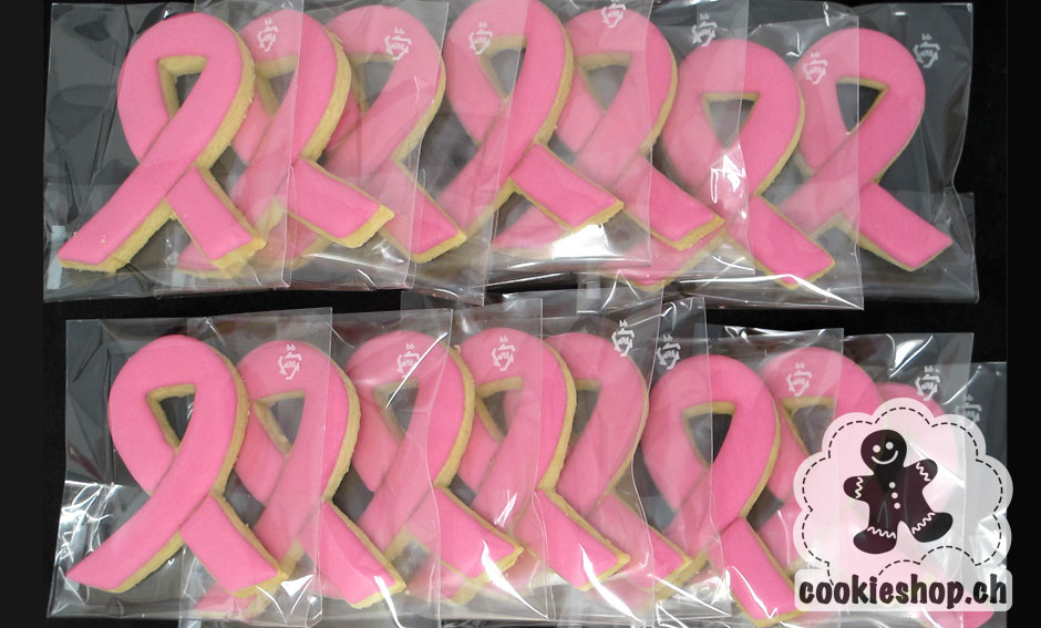 Pinkribbon, Brustkrebs, Brustkrebskampagne, Cancer, Againstcancer, rosa Schleife, Cookies, Kekse